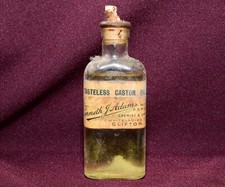 Vintage Glass Bottle of Castor