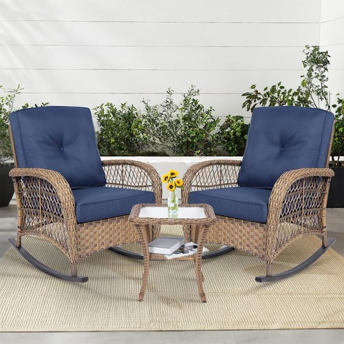 Outdoor wicker patio rocking - wicker,