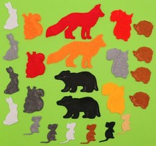 24 Felt Woodland Animals. Die