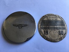 RARE C1930s VINTAGE SS JAGUAR LICENCE DISC HOLDER&ORIG 1960 TAX DISC
