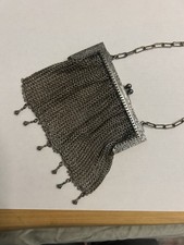 Antique GERMAN Silver Chain Mail Purse Art Deco Era