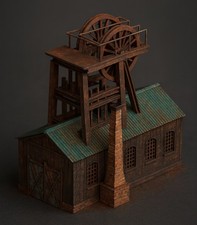 Mine pit top model - top.., railway