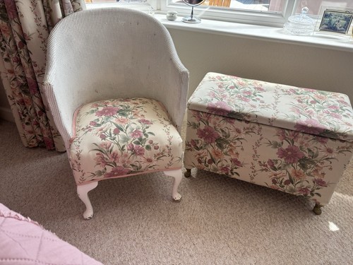 Lloyd loom chair and ottoman - lloyd,