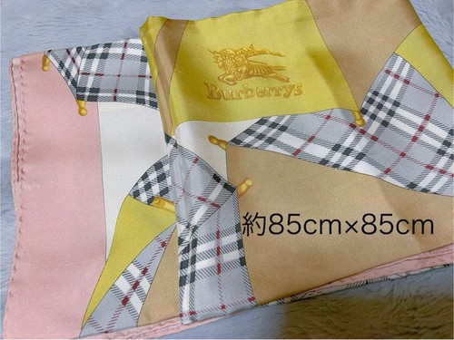 Burberry silk large scarf - large,