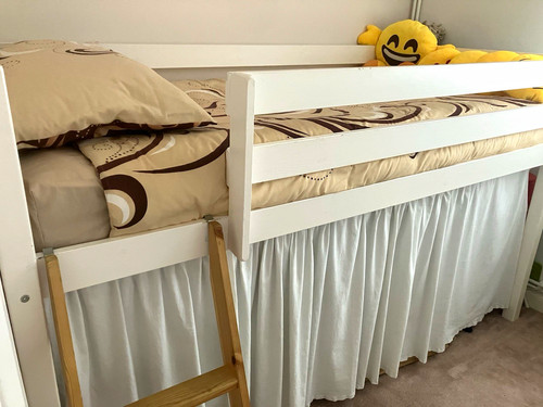 White painted wood mid sleeper - wood,