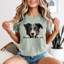 Border Collie Dog Face Womens