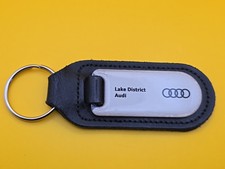 Keyring Key Ring - Audi Black Leather Key Fob Lake District Audi