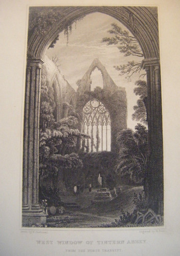 1830 antique print - 1830, tintern