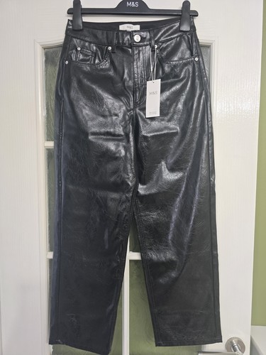Black faux leather - leather, women's