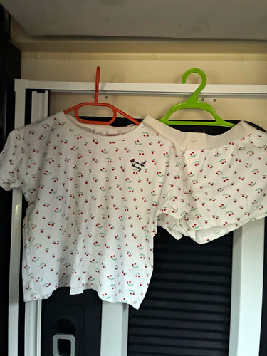 Zara girls 2pc cotton cherry - 2pc,