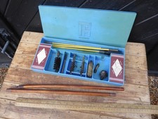 Vintage Parker Hale Gun Cleaning kit with cleaning rod and mops / brushes .