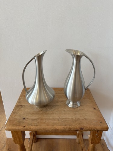 Vintage selwin pewter vases - vases, x2