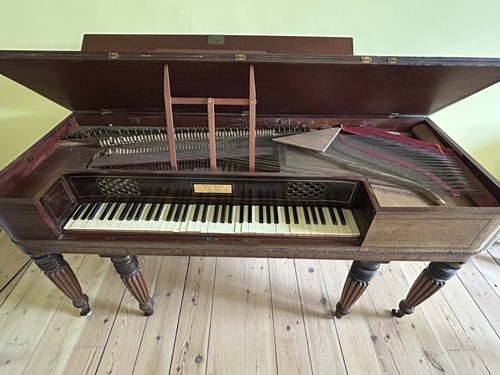 Antique square grand piano - piano, –