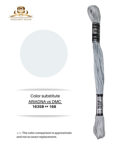 Grey embroidery floss mouline - embroidery,