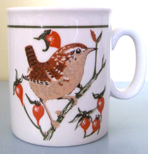 Vintage rspb wren ceramic - rspb, mug