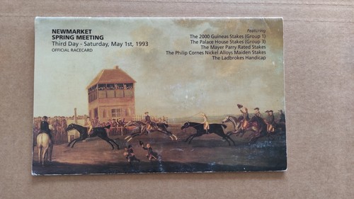 1993 2000 guineas race card - 1993,