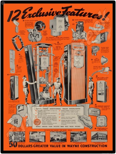 Wayne gas pump x - x, 12"