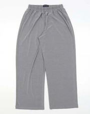 Saloos Womens Grey Polyester Blend Cropped Trousers Size XS L24 in
