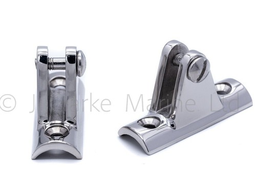 Bimini concave deck hinge