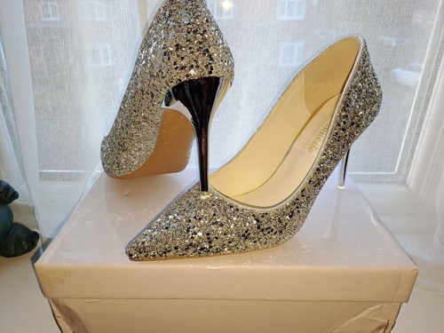 Gorgeous silver glitter - glitter, shoes