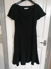 Moschino Jeans Dress Donna Black Size 14 VGC flare detail 