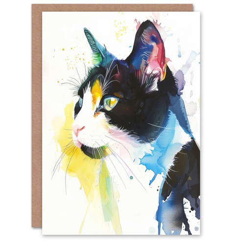 Greeting card tuxedo black - card,