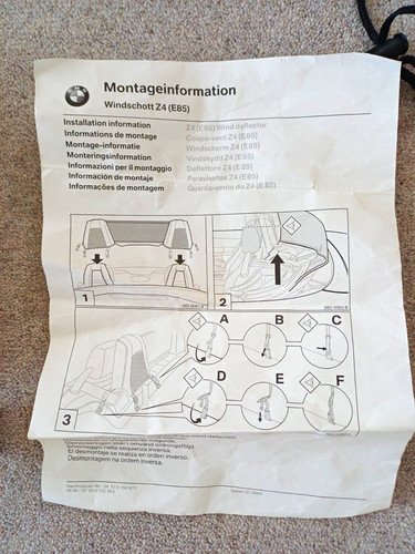 Bmw e85 wind deflector - bmw, z4