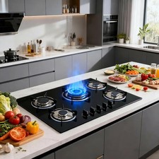 w/5 Burners Built Stove