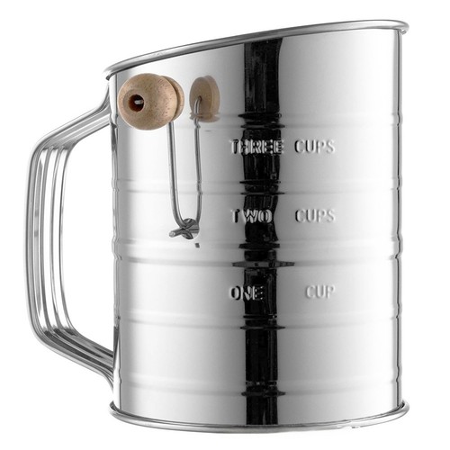 Cup flour sifter rotary - 3-cup,