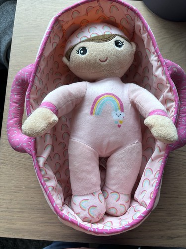 Rainbow baby doll with carry - rainbow,
