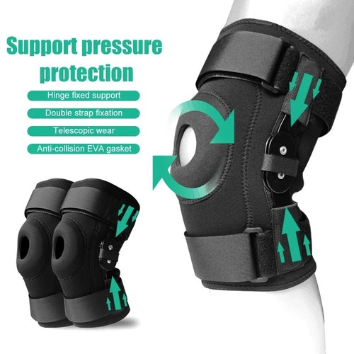 Hinged knee brace with side - hinged,