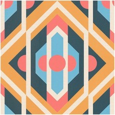 Retro chic vinyl wallpaper red - chic,