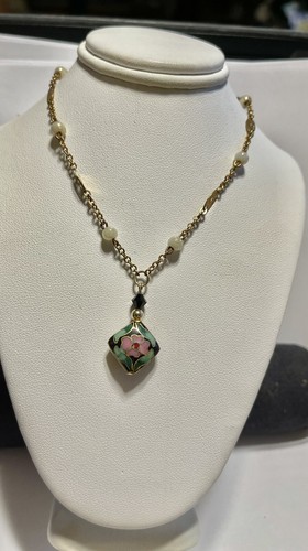 Vintage pink lotus cloisonné - pink,