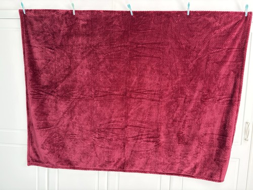 Raspberry waffle throw l68 - raspberry, l68”