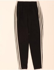 ADIDAS Womens Tracksuit Trousers UK 8/10 Small  Black Polyester IR04