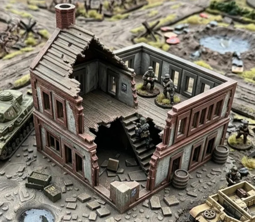 Ww2 ruined house - ruined, house,