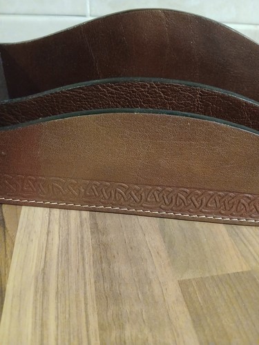 Vintage tooled leather - tooled, desk