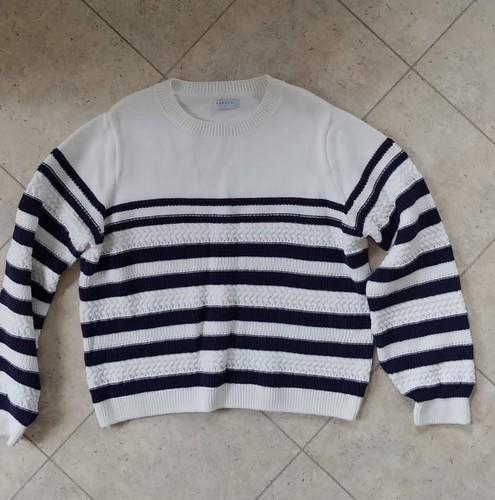 Papaya navy and white - papaya, striped