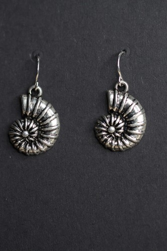 Ammonite fossil earrings sea - earrings,