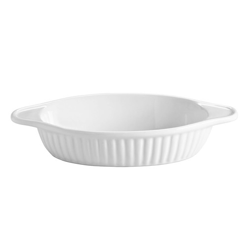 White ceramic small 21cm oval - white,