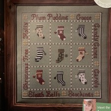Historical sampler company stocking sampler Christmas Cross Stitch Chart