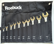Imperial Spanner Set Roebuck - From 1/4" to 1" Set of 10 in Roll Chrome Vanadium