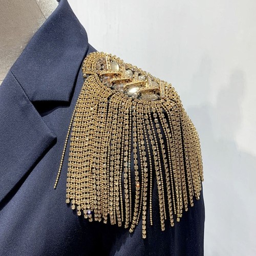 Rhinestone shoulder epaulettes - shoulder,