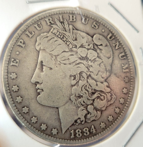 1884 silver morgan dollar - silver,