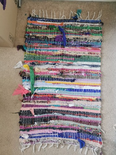 Shabby upcycled rug - shabby,
