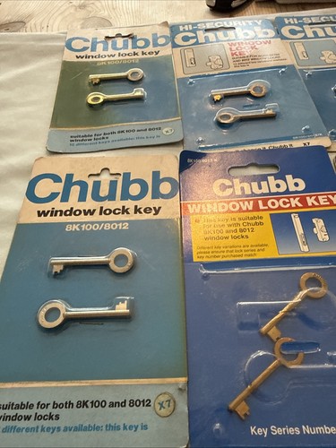 Chubb window lock keys x10 - chubb,
