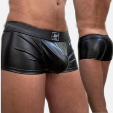 Jockmail Mens Black PU Rubber