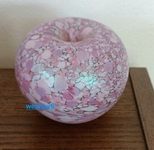 John Ditchfield Style Pink Glass Hand Crafted Apple Collectable