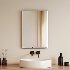 Wall Mirror Beveled Edge Frameless For Bathroom Vanity Bedroom Cloakroom 30*45cm