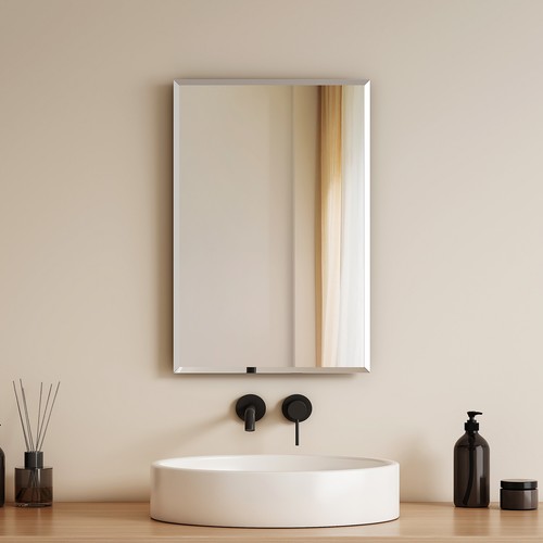 Wall mirror beveled edge - wall,